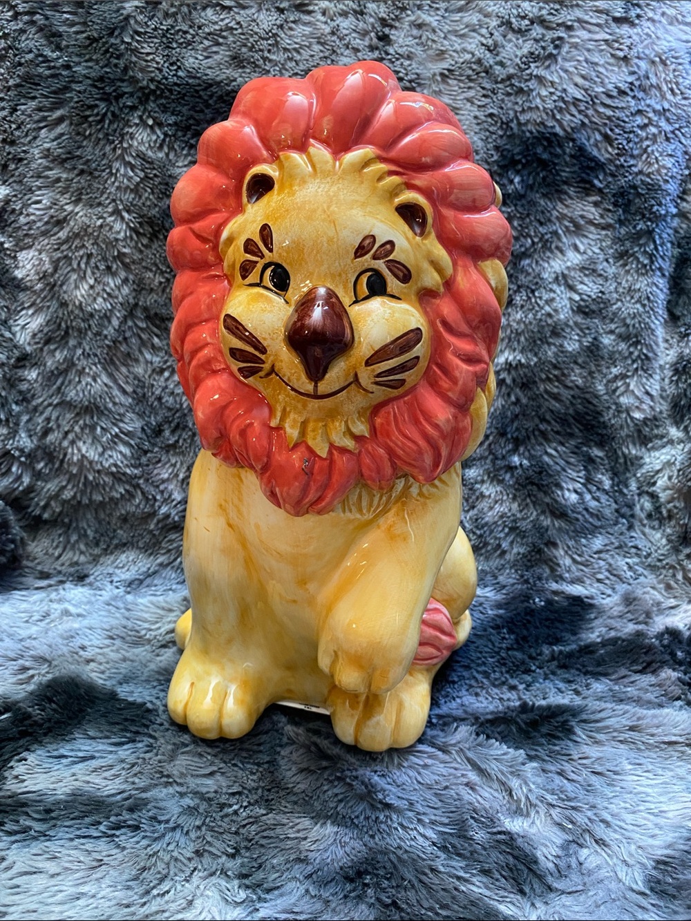 Vintage Ceramic Lion Cookie Jar